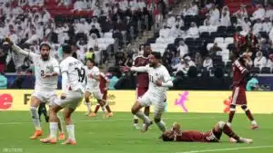 سجل هدف المباراة الوحيد مدافع "العنابي" سلطان البريك بالخطأ