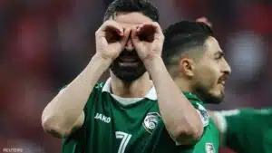 عمر خربين الذي سجل هدف الحسم في الدقيقة 48